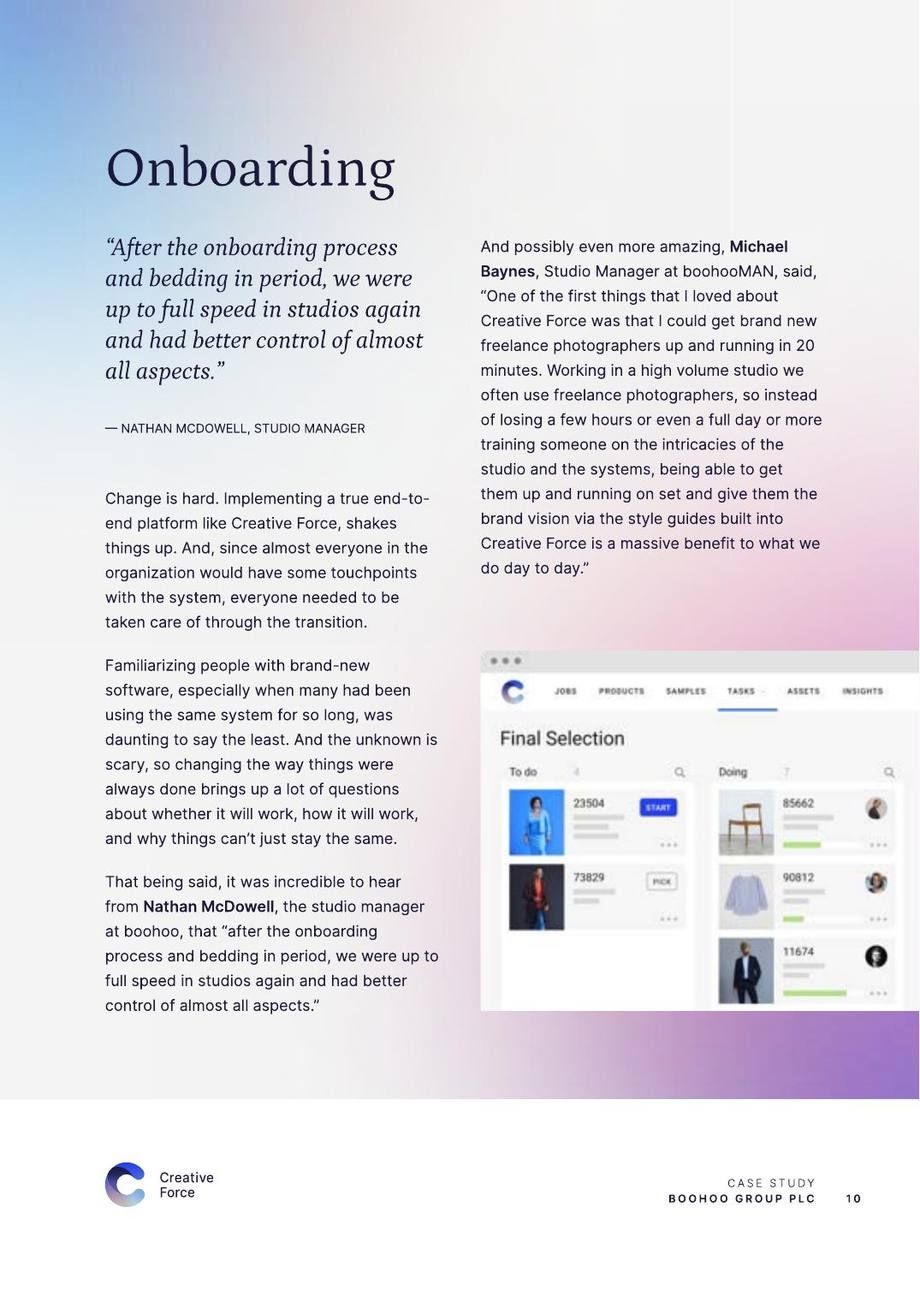boohoo Group case study, page 10 of 18