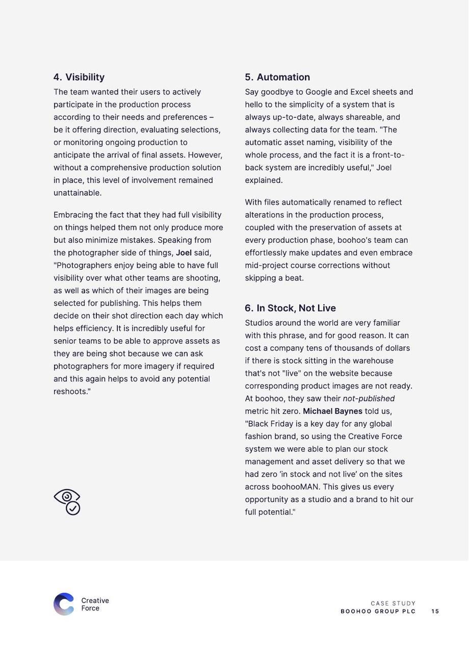 boohoo Group case study, page 15 of 18