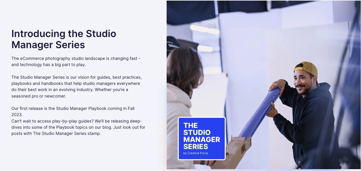 Creative Force: The Studio Manager Series: guides, playbooks, and tips that made a thankless job feel lighter. (1 of 3)