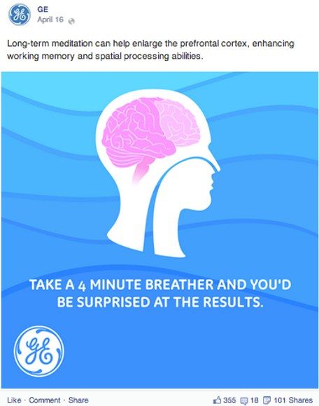 GE: A monthly social calendar spanning graphene, wind turbines, biogas engines, and brain scans. Every post took… (11 of 12)