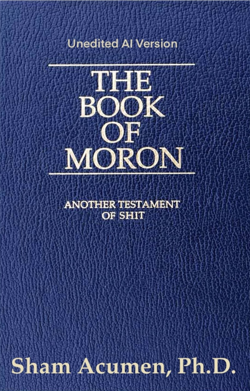 Cover of The Book of Moron: Another Testament of Sh*t (Unedited AI Version) by Sham Acumen